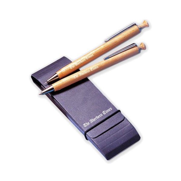 Albero pen and pencil in pouch made of recycled cardboard - FSC 100%